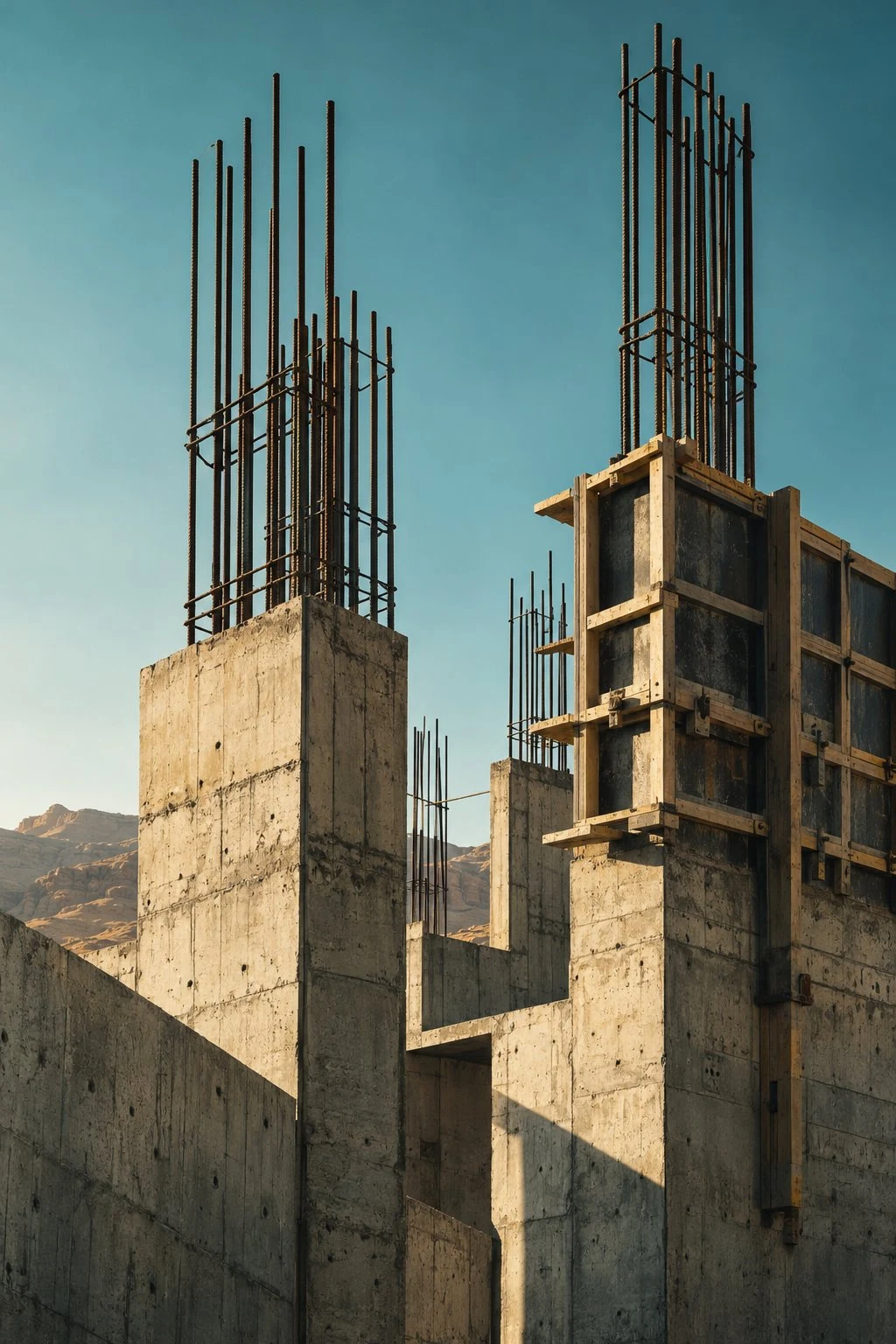 Illustrative building foundations